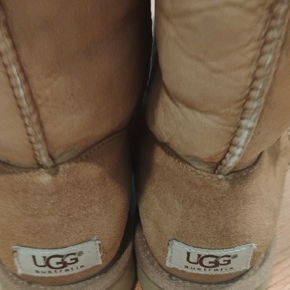 UGG Brown Shearling Button Boots - Picture 15 of 16